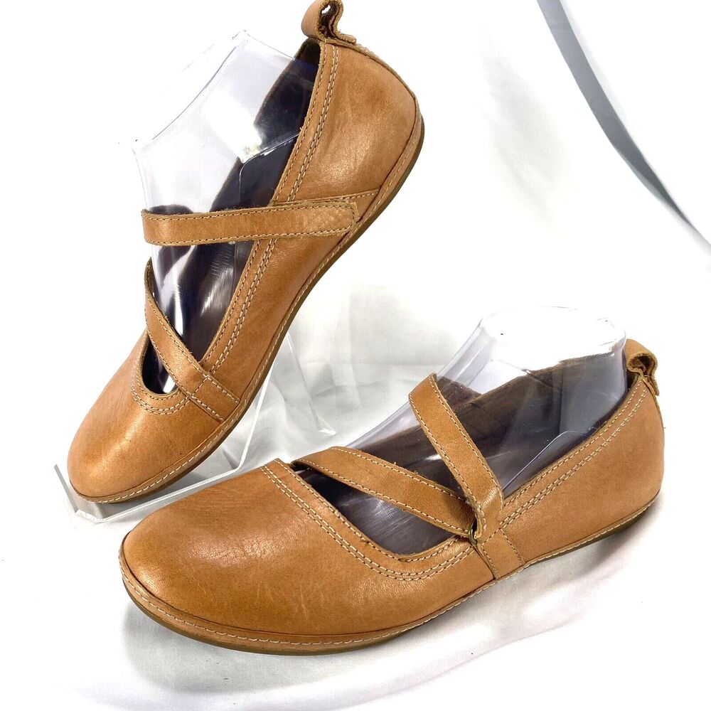 Olukai Nala Mary Jane Flats Size W9 Leather Hook and Loop Straps Shoes